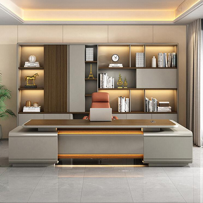 Model DBT008 Bàn Giám đốc, Chủ tịch/Bàn văn phòng cho Chủ tịch, Bàn quản lý lớn cao cấp kèm Bộ ghế văn phòng dành cho Giám đốc\\văn phòng của